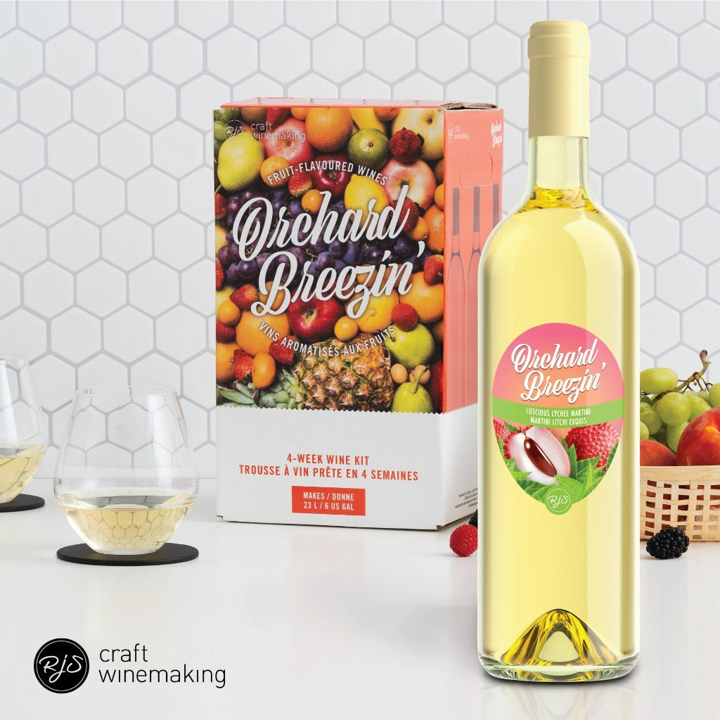 Orchard Breezin&#39; Luscious Lychee Martini Wine Kit (RJ Spagnols)