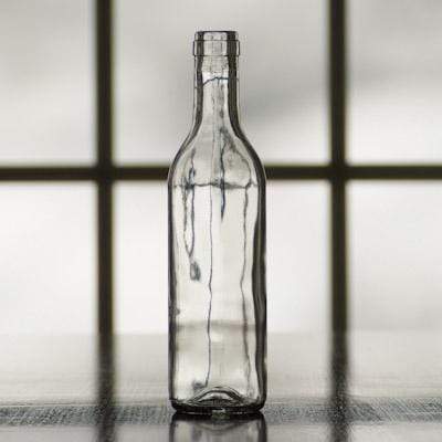 375 mL semi Burgandy clear glass wine bottle case of 24