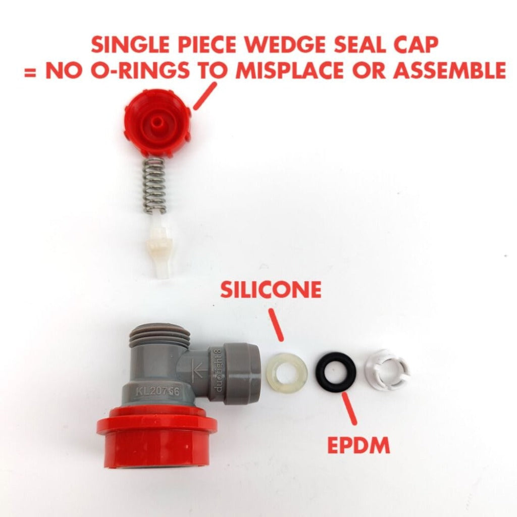 8mm duotight Ball Lock Quick Disconnect - Gas In