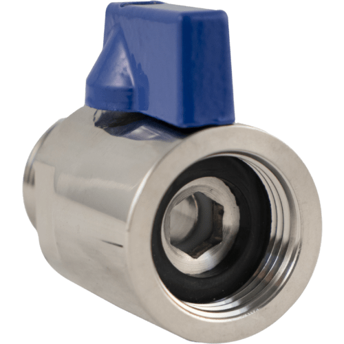 Stainless Ball Valve - 7/8&quot; Beer Thread for Shanks &amp; Couplers